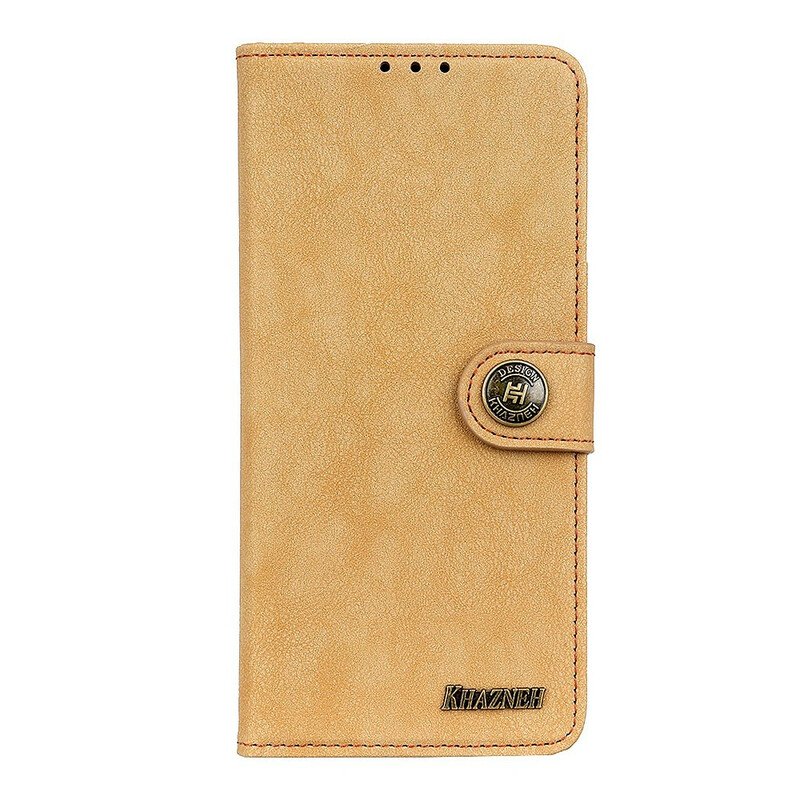 Folio-fodral Poco M3 Khazneh Retro Split Konstläder