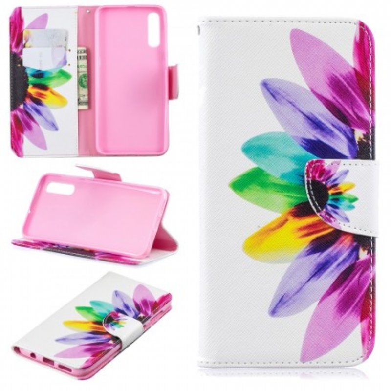 Folio-fodral Samsung Galaxy A50 Akvarell Blomma