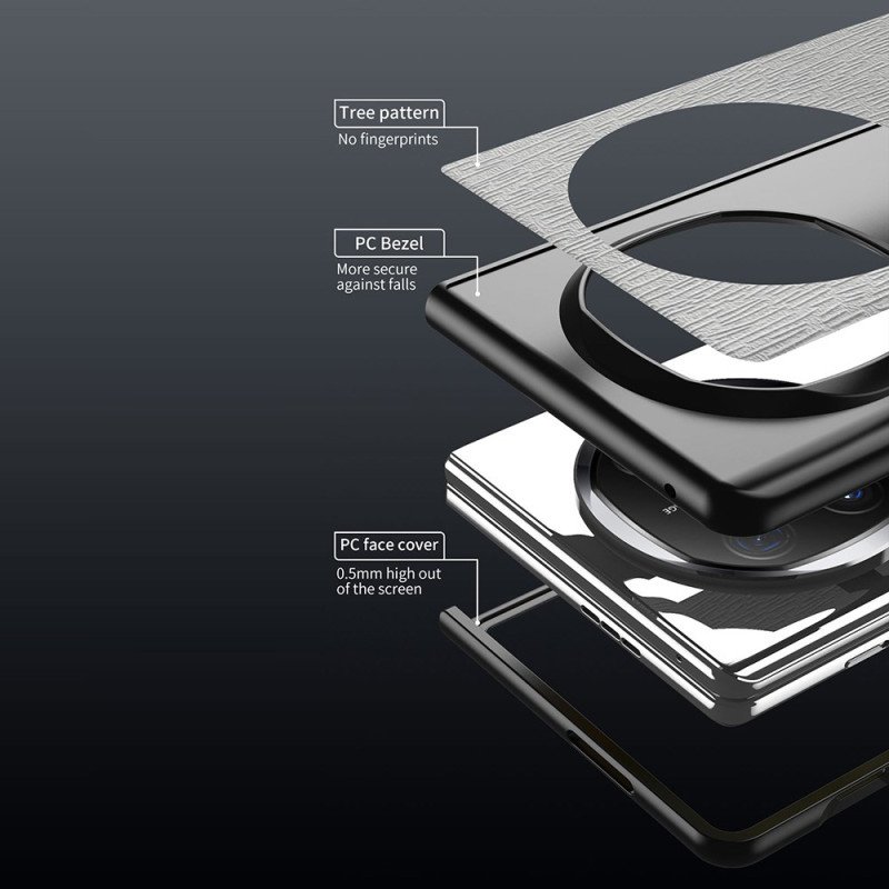 Skal Huawei Mate X6 Telefonfodral Trästruktur