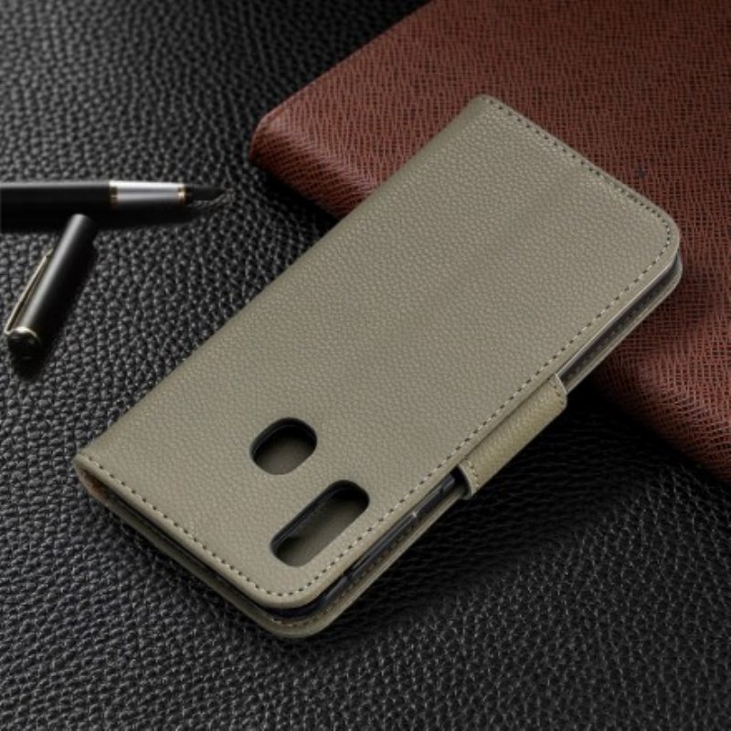 Fodral Samsung Galaxy A20e Folio-fodral Litchi Rabat Oblique