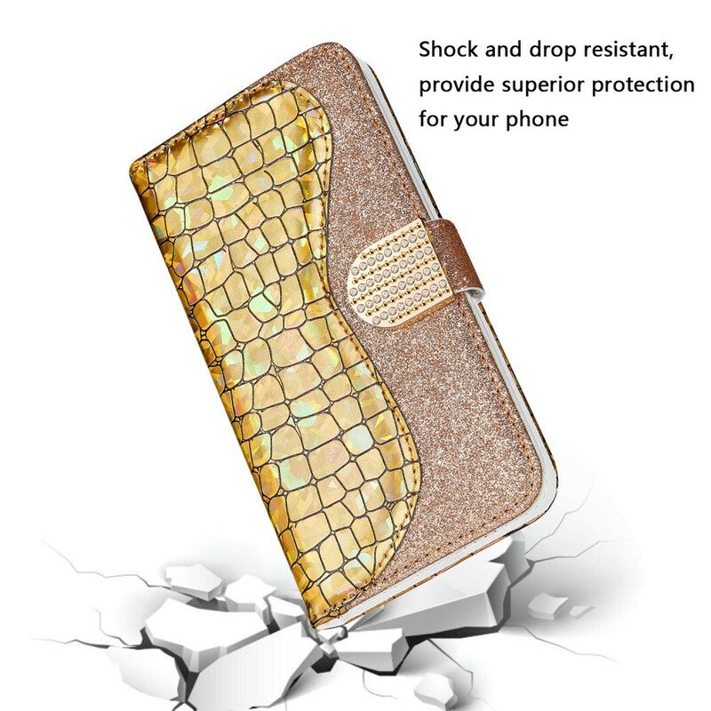 Fodral Samsung Galaxy A20e Krokodil Diamanter