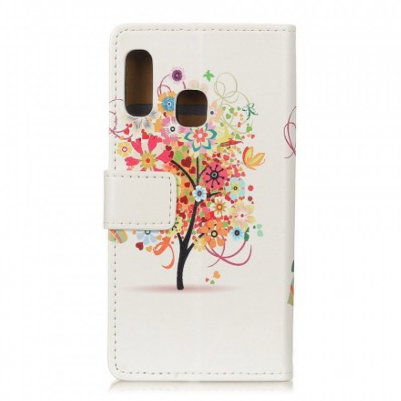 Folio-fodral Samsung Galaxy A20e Blommande Träd