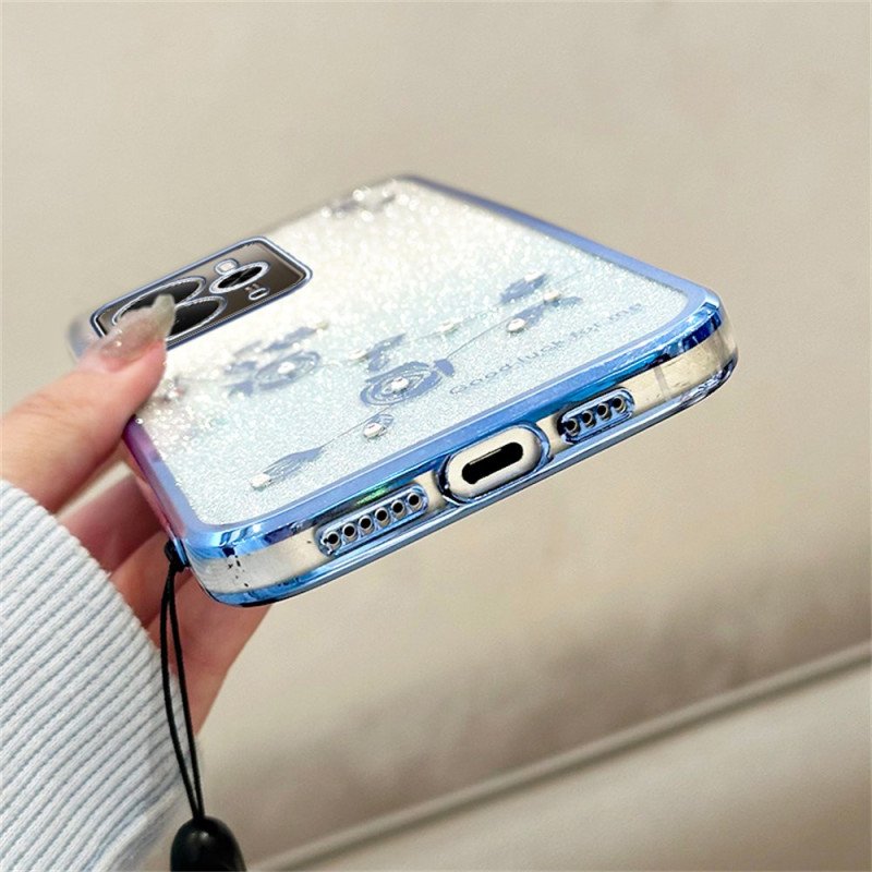 Skal Realme 14t 5g Telefonfodral Kadem Blommor Och Strassrem