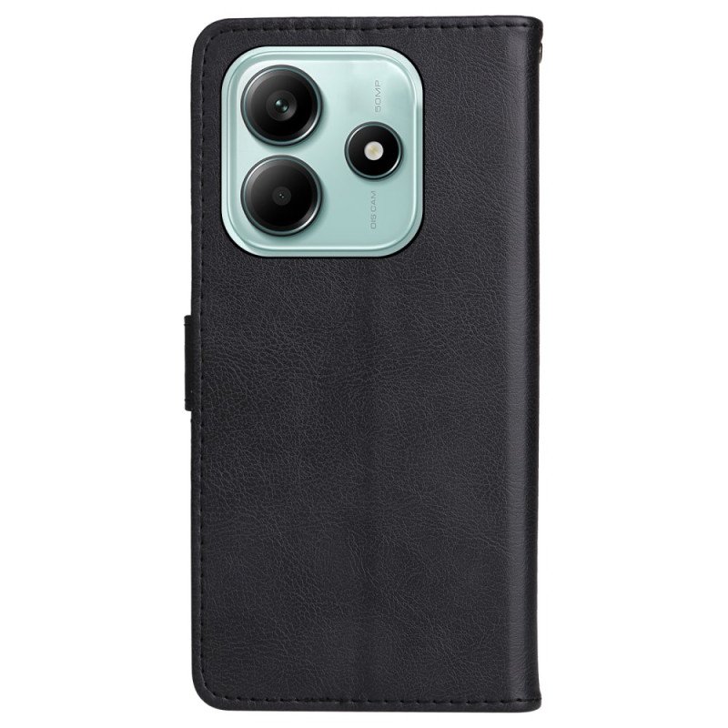 Fodral För Xiaomi Redmi Note 14 5g Konstläder Med Rem