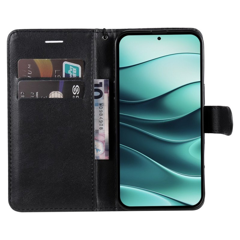 Fodral För Xiaomi Redmi Note 14 5g Konstläder Med Rem