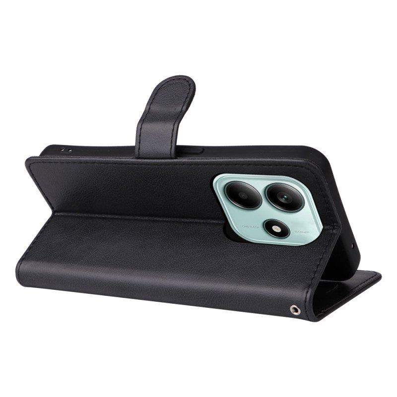 Fodral För Xiaomi Redmi Note 14 5g Konstläder Med Rem