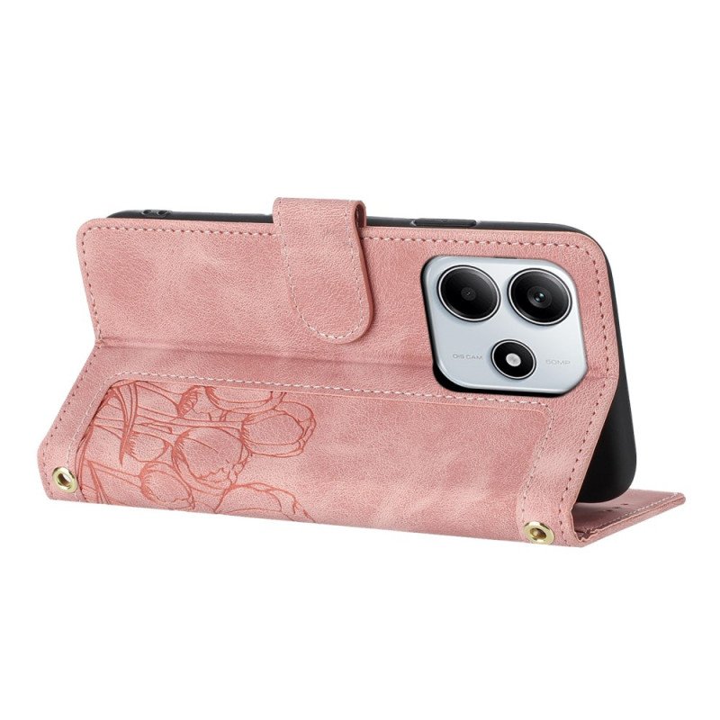 Fodral För Xiaomi Redmi Note 14 5g Plånbok Med 5 Kortfack