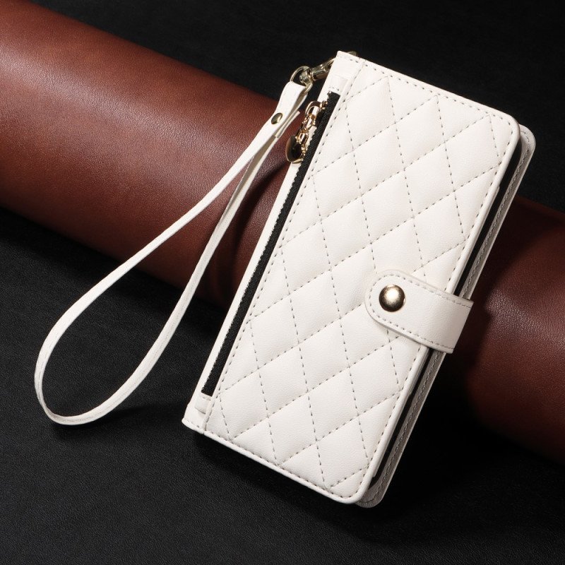 Fodral För Xiaomi Redmi Note 14 5g Quiltad Med Remmar