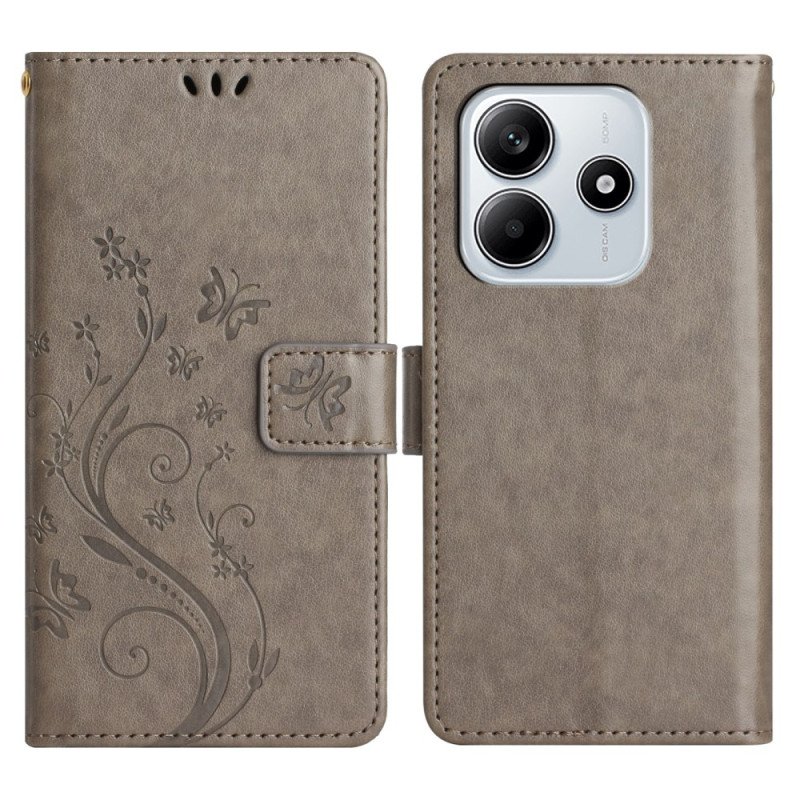 Fodral Xiaomi Redmi Note 14 5g Blommor Och Fjärilar