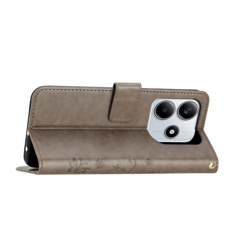 Fodral Xiaomi Redmi Note 14 5g Blommor Och Fjärilar