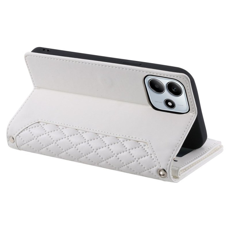 Fodral Xiaomi Redmi Note 14 5g Plånbok Quiltad