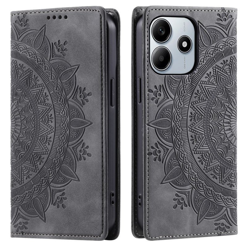 Folio-fodral Xiaomi Redmi Note 14 5g Mandala I Mockaeffekt