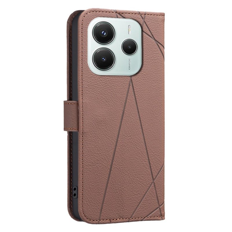 Läderfodral Xiaomi Redmi Note 14 5g Telefonfodral Binfen Color Linjer