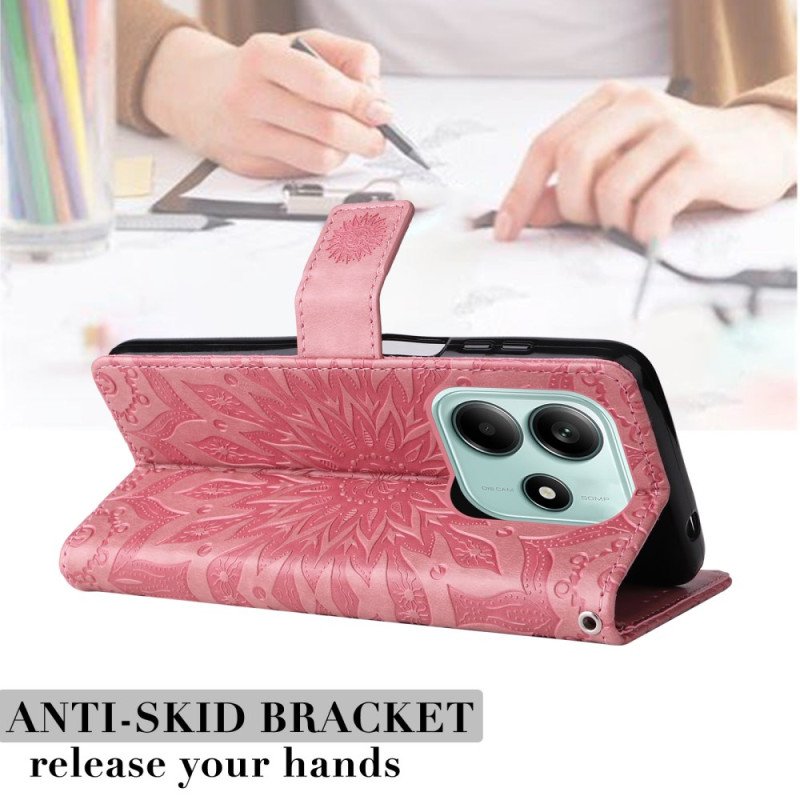 Läderfodral Xiaomi Redmi Note 14 5g Telefonfodral Mandala