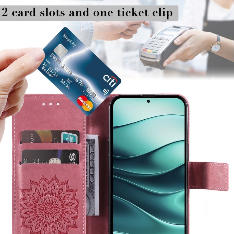 Läderfodral Xiaomi Redmi Note 14 5g Telefonfodral Mandala