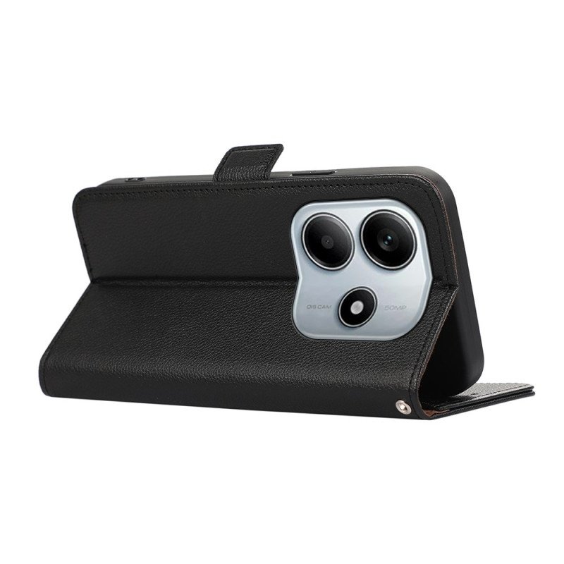 Läderfodral Xiaomi Redmi Note 14 5g Telefonfodral Rfid-skydd Abeel