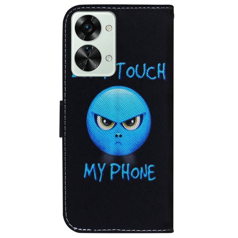 Fodral OnePlus Nord 2T 5G Med Kedjar Emoji Rör Inte Vid Min Telefonlinan