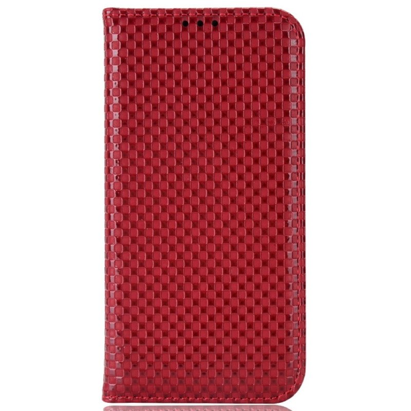 Folio-fodral OnePlus Nord 2T 5G Läderfodral Rutnätsstruktur