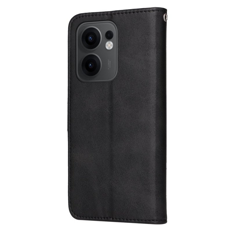 Fodral För Oppo Reno 13f 4g / 5g / 13 Fs 5g Enkelt Konstläder Med Rem