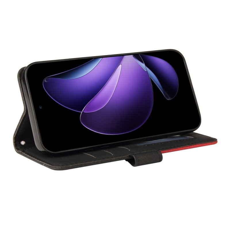 Fodral För Oppo Reno 13f 4g / 5g / 13 Fs 5g Tvåfärgade Vågiga Linjer