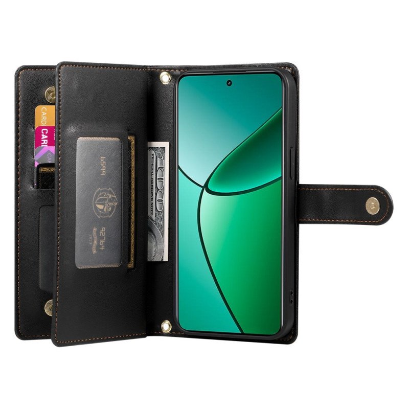 Läderfodral Oppo Reno 13f 4g / 5g / 13 Fs 5g Telefonfodral Plånbok Och Remmar