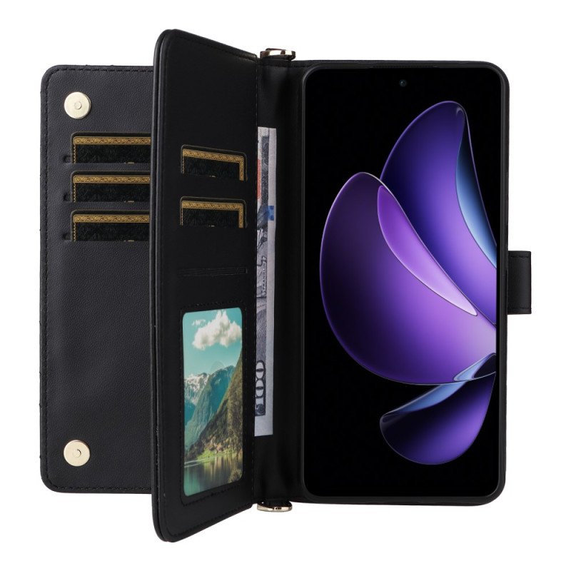 Läderfodral Oppo Reno 13f 4g / 5g / 13 Fs 5g Telefonfodral Premium Retro Axelrem Och Rem