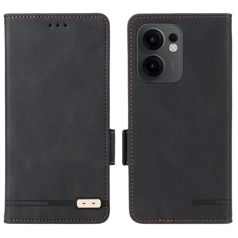 Läderskal Fodral Oppo Reno 13f 4g / 5g / 13 Fs 5g Retrodesign