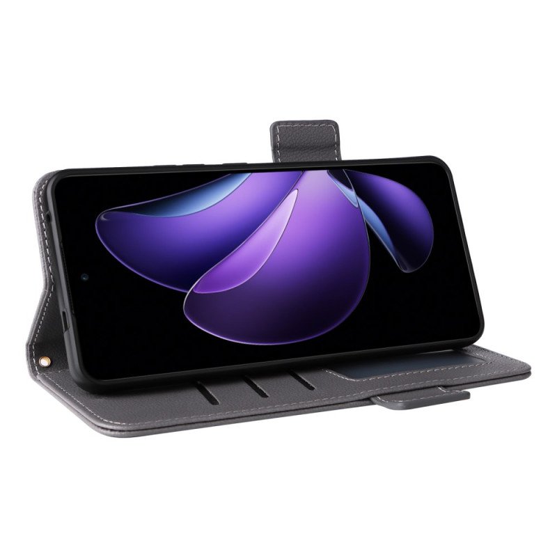 Skyddsfodral Oppo Reno 13f 4g / 5g / 13 Fs 5g Retro Rem I Litchikonstläder