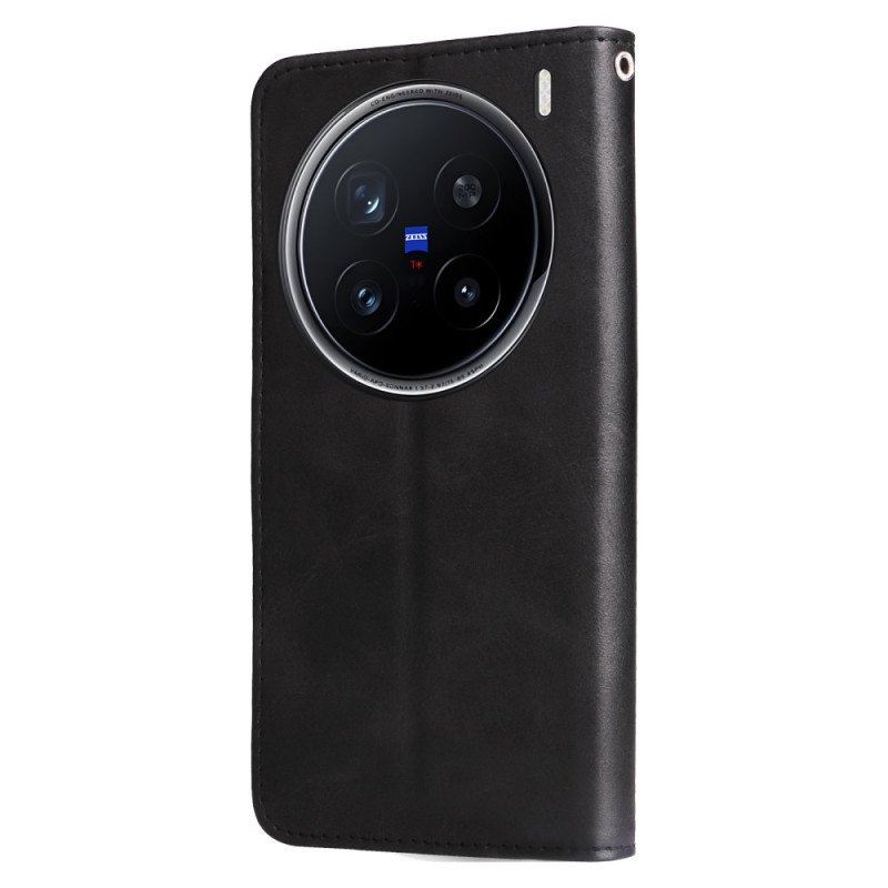 Fodral Vivo X200 Pro Plånbok Med Dragkedja