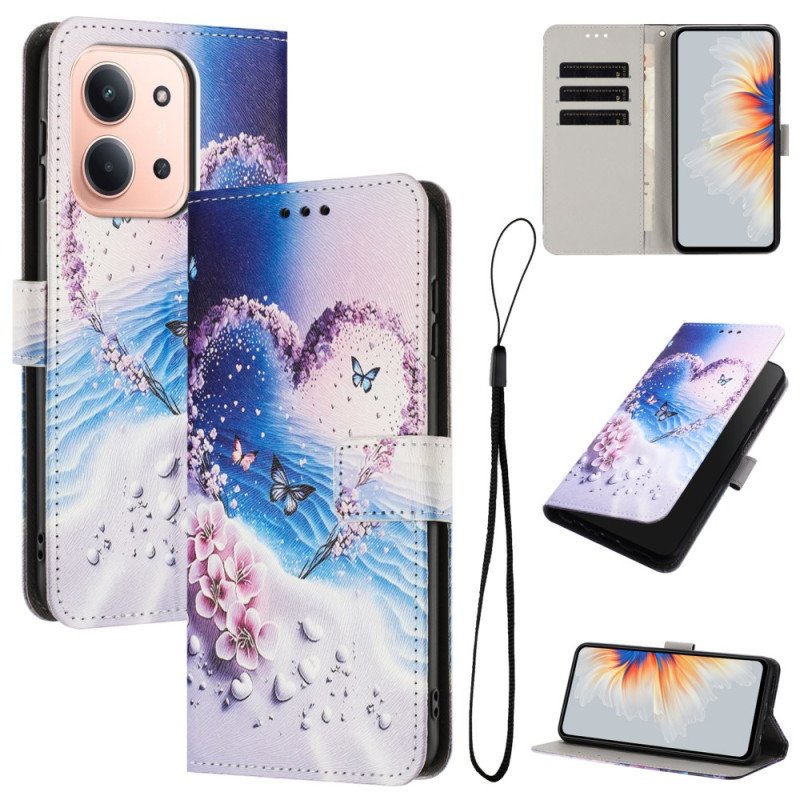 Fodral För Poco C85 Hjärta Och Fjärilar