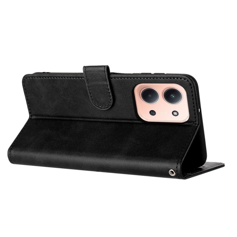 Fodral För Poco C85 Lädereffekt Med Rem