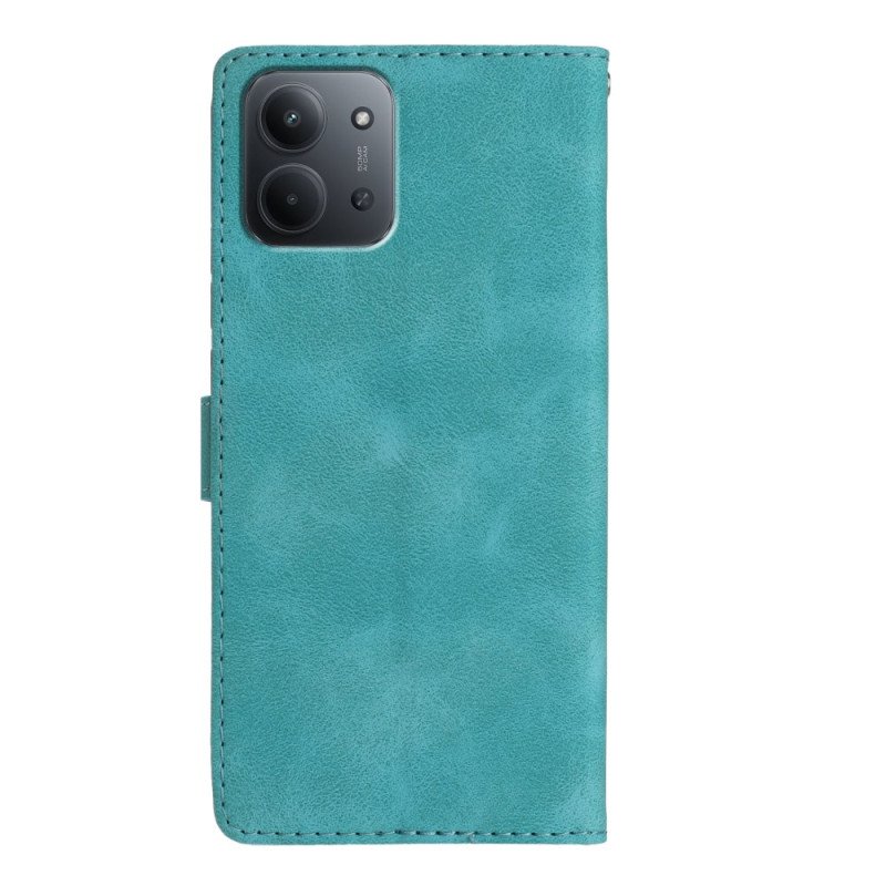 Fodral Poco C85 Blommig Mockaeffekt