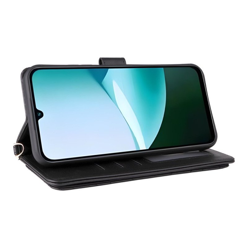 Fodral Poco C85 Quiltad Design Med Rem Och Axelrem