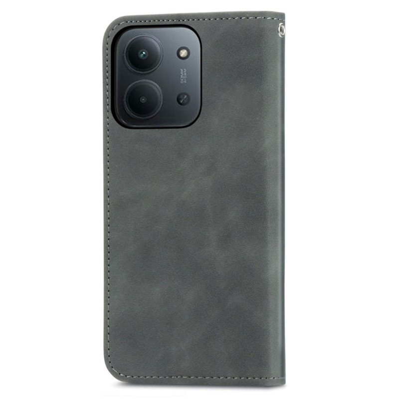 Folio-fodral Poco C85 Mockaeffekt