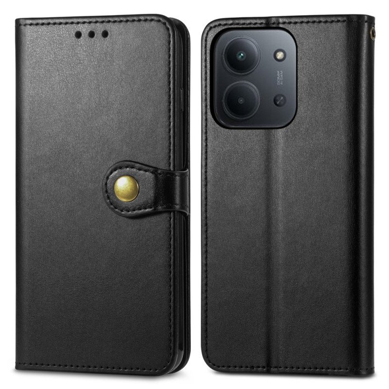 Läderfodral Poco C85 Telefonfodral Vintagespänne