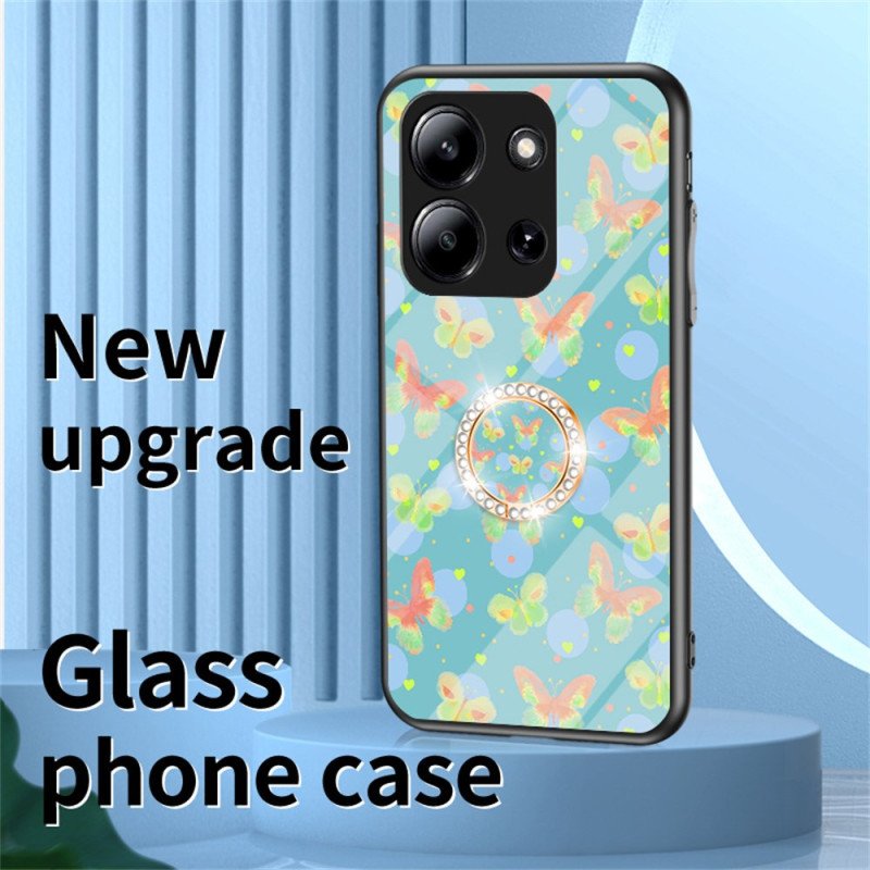 Skal För Poco C85 Fjäril I Härdat Glas