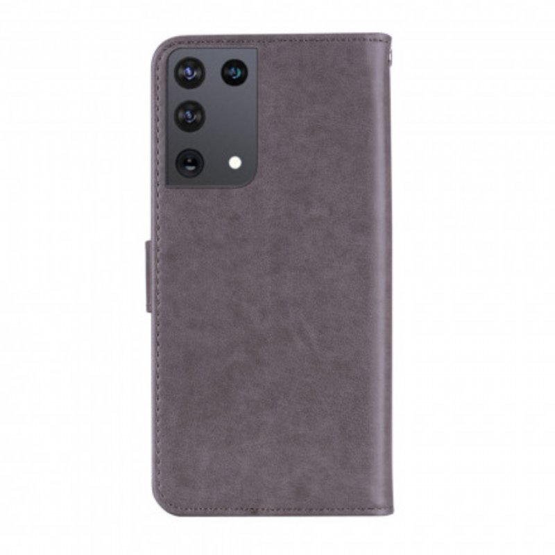 Fodral Samsung Galaxy S21 Ultra 5G Uggla Mandala Och Charm