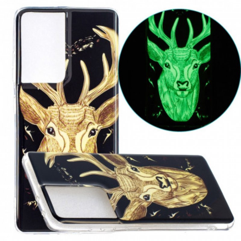 Skal Samsung Galaxy S21 Ultra 5G Fluorescerande Majestic Deer