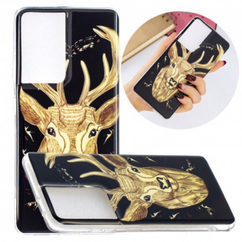 Skal Samsung Galaxy S21 Ultra 5G Fluorescerande Majestic Deer