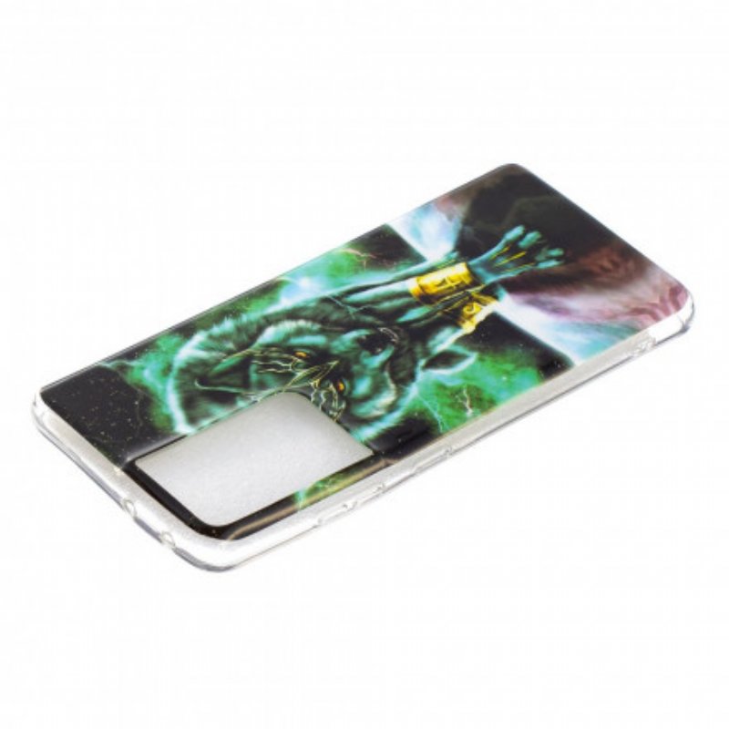 Skal Samsung Galaxy S21 Ultra 5G Fluorescerande Wolf Series