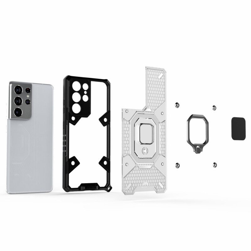 Skal Samsung Galaxy S21 Ultra 5G Honeycomb Med Ring