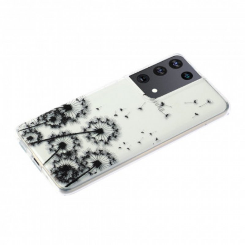 Skal Samsung Galaxy S21 Ultra 5G Sömlösa Svarta Maskrosor