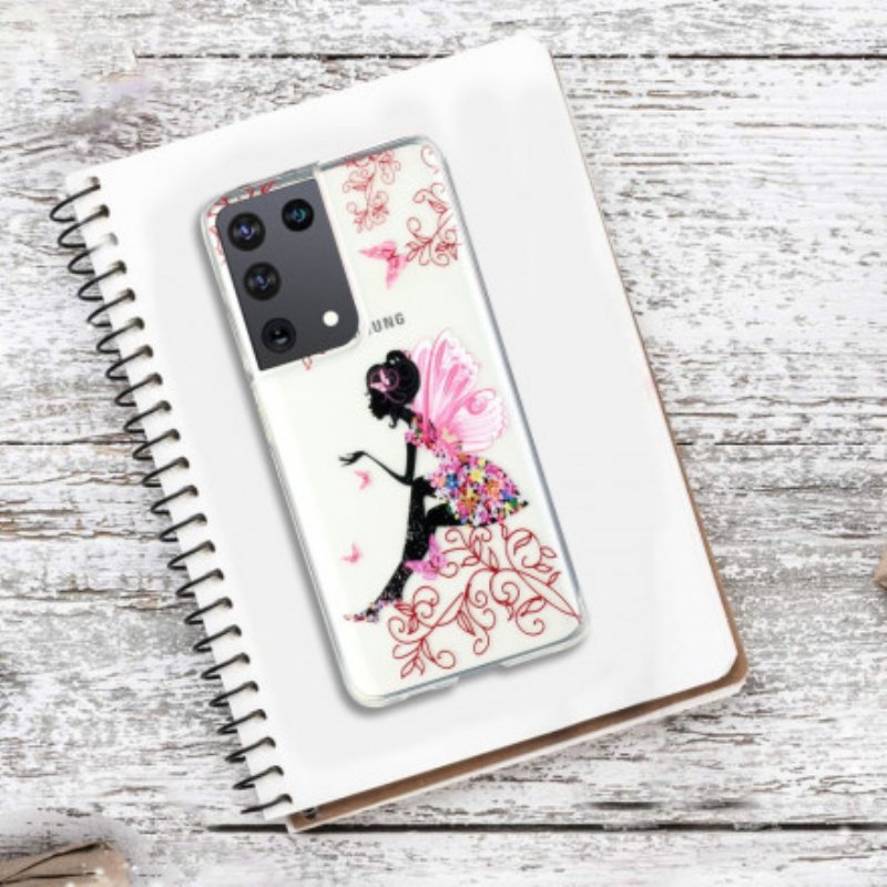 Skal Samsung Galaxy S21 Ultra 5G Transparent Flower Fairy