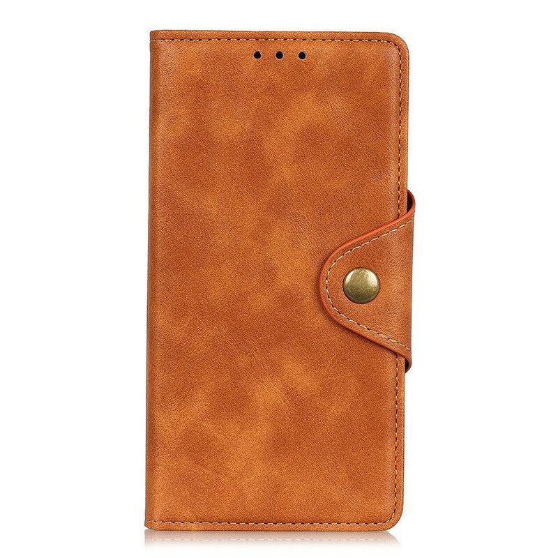 Folio-fodral Xiaomi Redmi Note 9S / 9 Pro Knapp I Konstläder