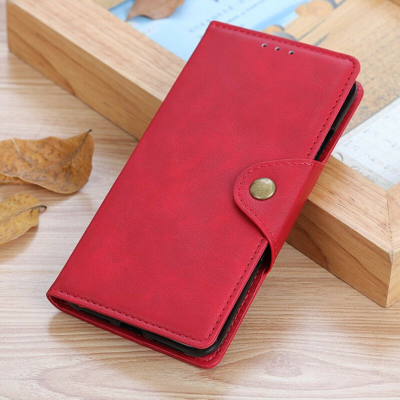 Folio-fodral Xiaomi Redmi Note 9S / 9 Pro Knapp I Konstläder