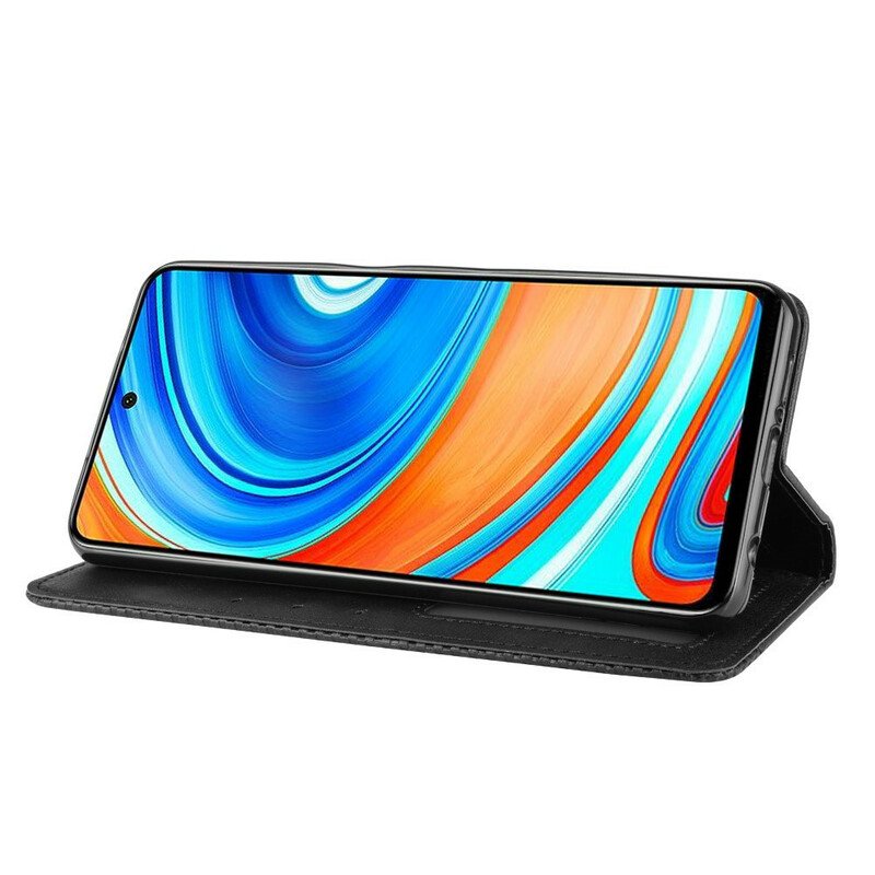 Folio-fodral Xiaomi Redmi Note 9S / 9 Pro Läderfodral Stiliserad Vintage Lädereffekt