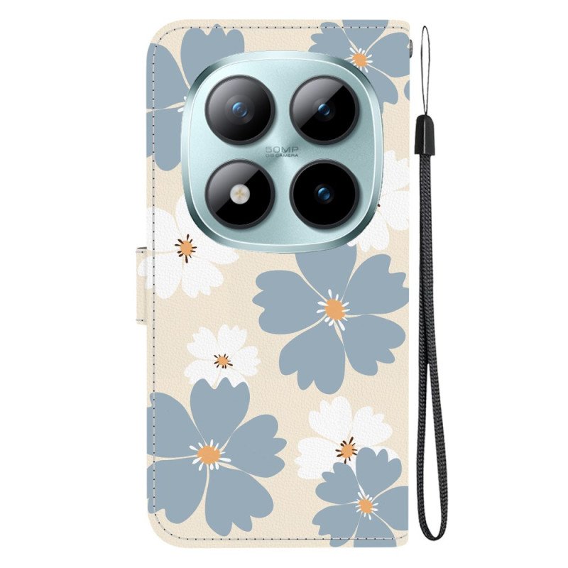 Fodral För Xiaomi Redmi Note 15 Pro 5g Blå Prästkragar