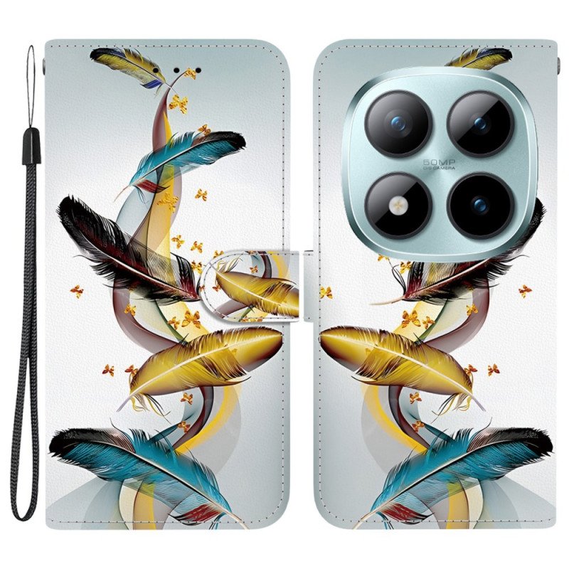 Fodral För Xiaomi Redmi Note 15 Pro 5g Färgglada Fjädrar
