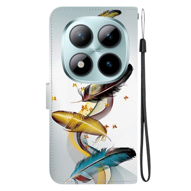 Fodral För Xiaomi Redmi Note 15 Pro 5g Färgglada Fjädrar