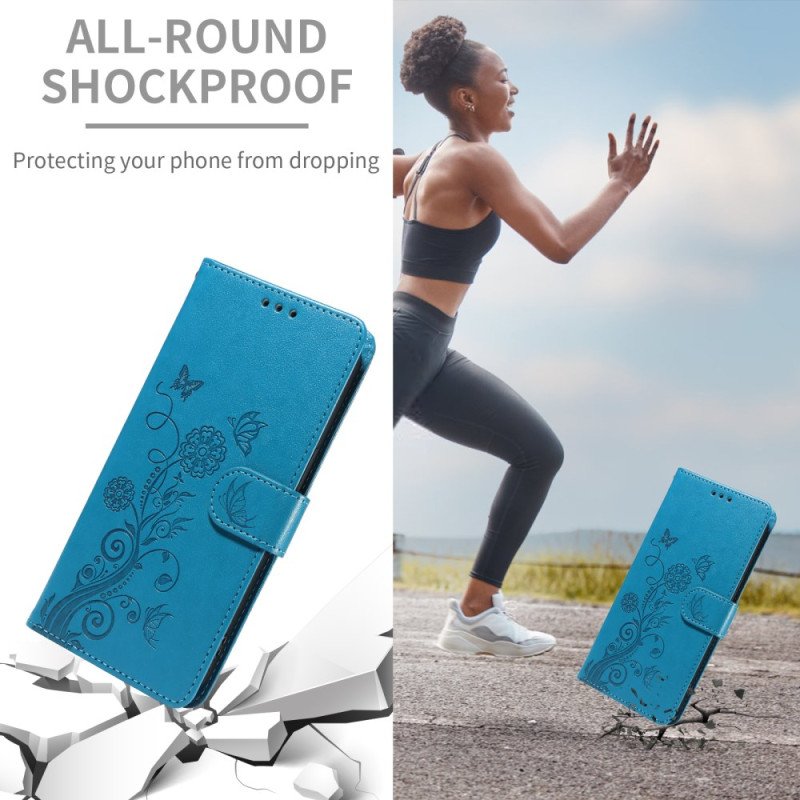 Fodral För Xiaomi Redmi Note 15 Pro 5g Fjärilar Och Blommor